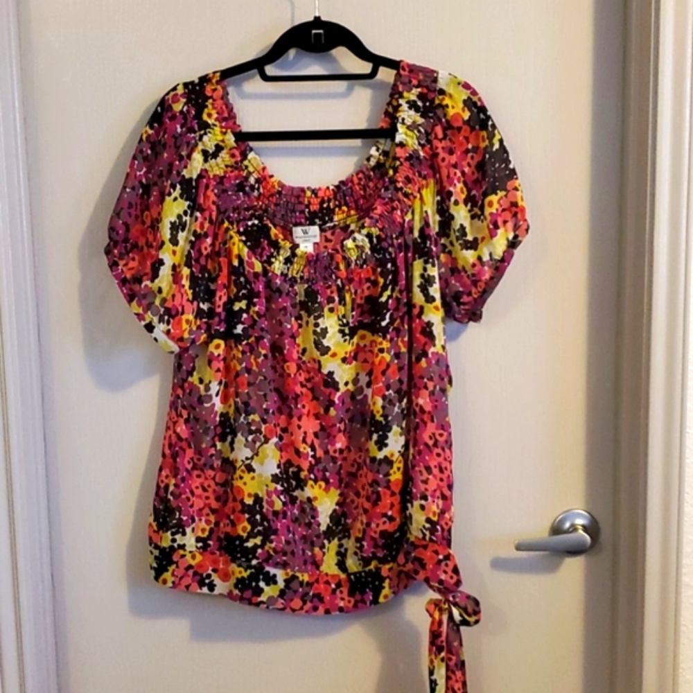 NEW Worthington brand SHEER blouse 1X
